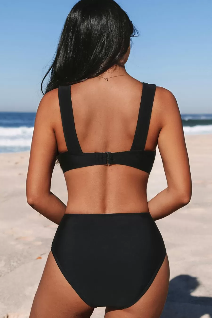 Cupshe Bikini*Bikini à Bordures En échelle Et Bas Standard Noir