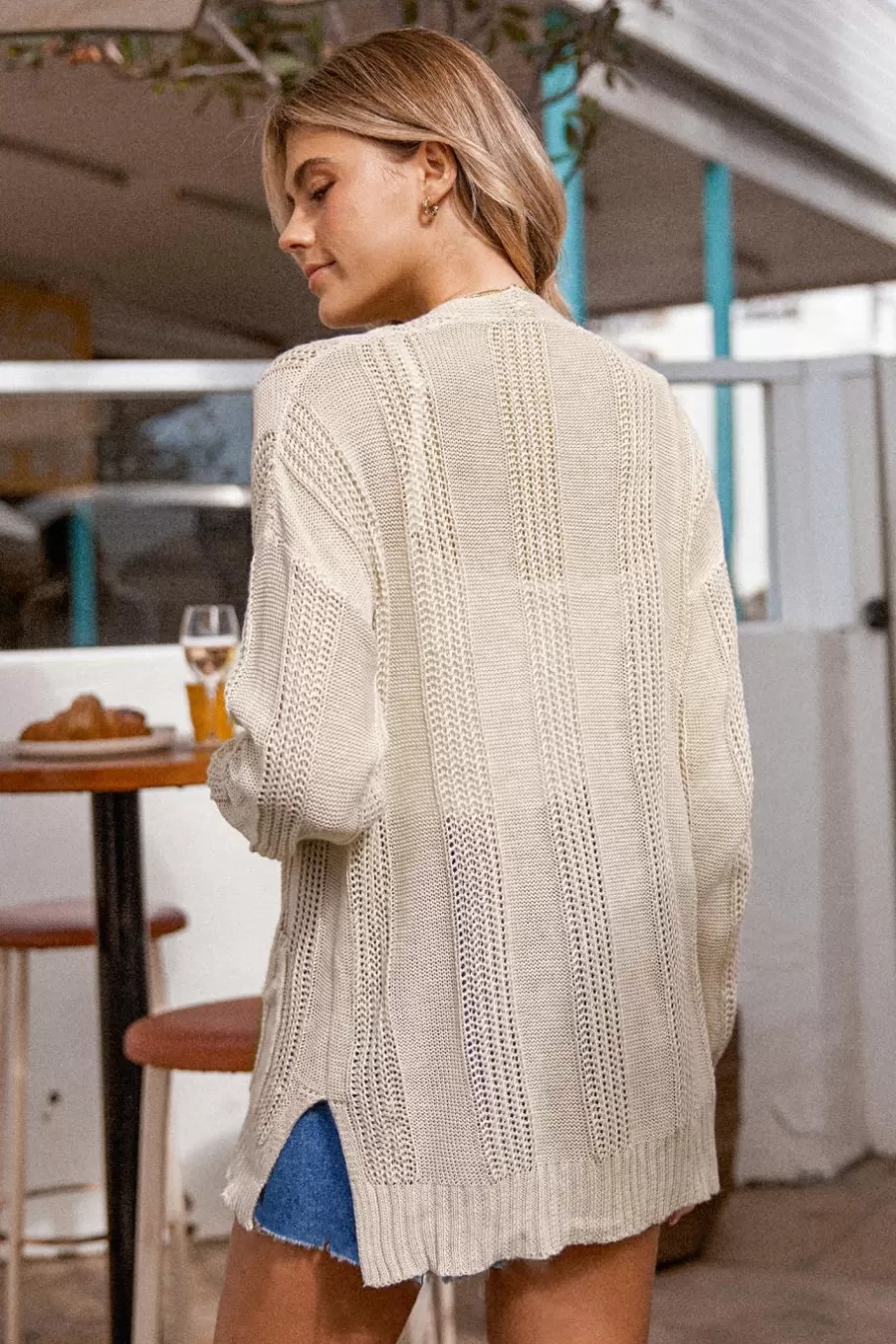 Cupshe Cardigan | Pulls & Gilets*Cardigan En Tricot Avec Poches Ouvert Sur Le Devant Kaki