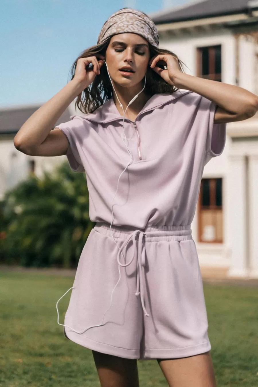 Cupshe Combinaison*Combishort à Col Chemise Et Zip Sur Le Devant Lavande Violet
