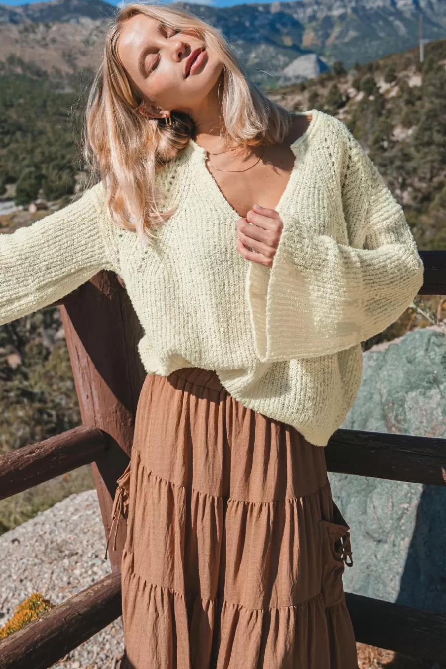 Cupshe Pull | Pulls & Gilets*Pull à épaules Tombantes Et Manches Longues Beige