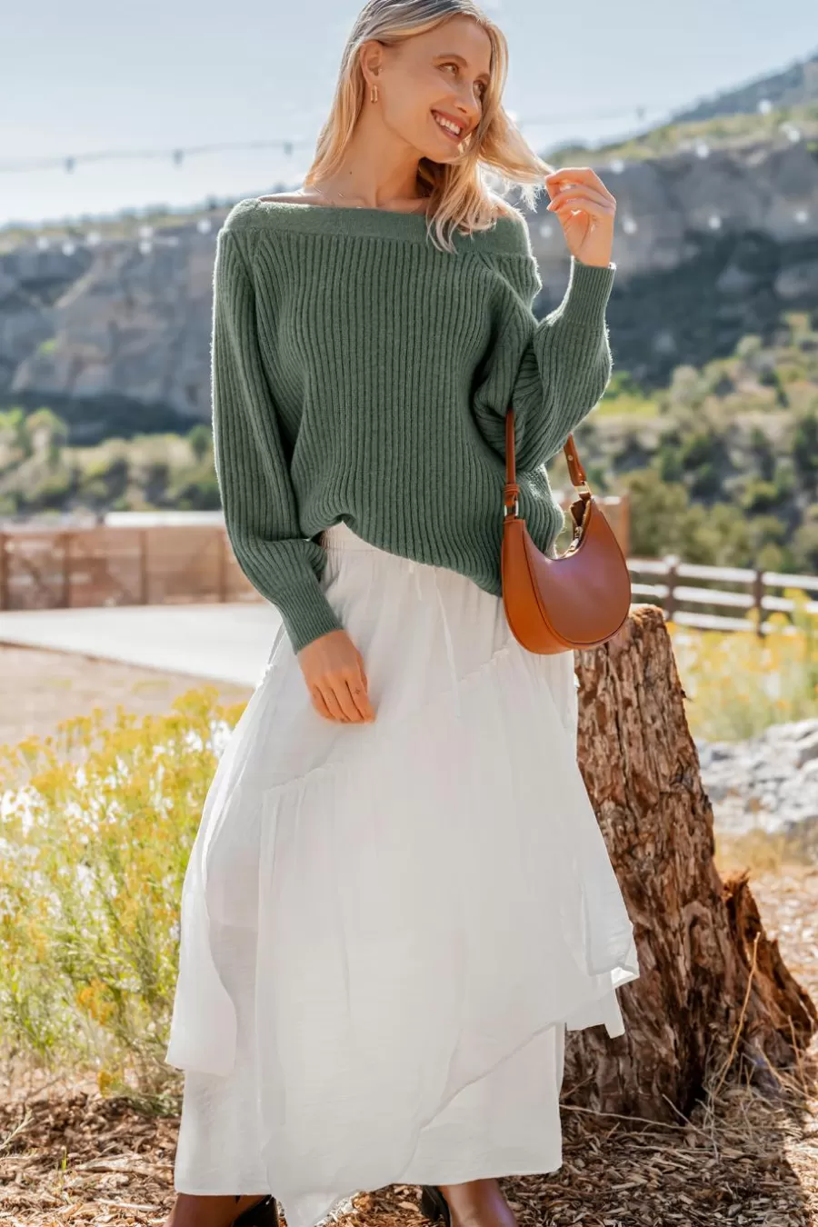 Cupshe Pull | Pulls & Gilets*Pull En Tricot à Manches Longues Et épaules Dénudées Vert
