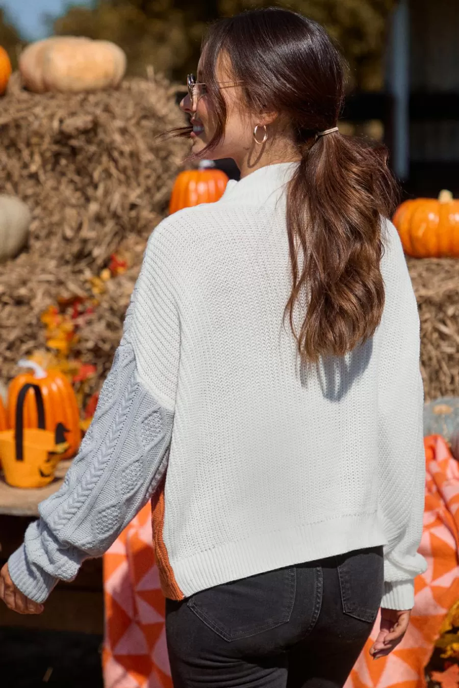 Cupshe Pull | Pulls & Gilets*Pull En Tricot Torsadé à Manches Longues Et Col Roulé Gris clair