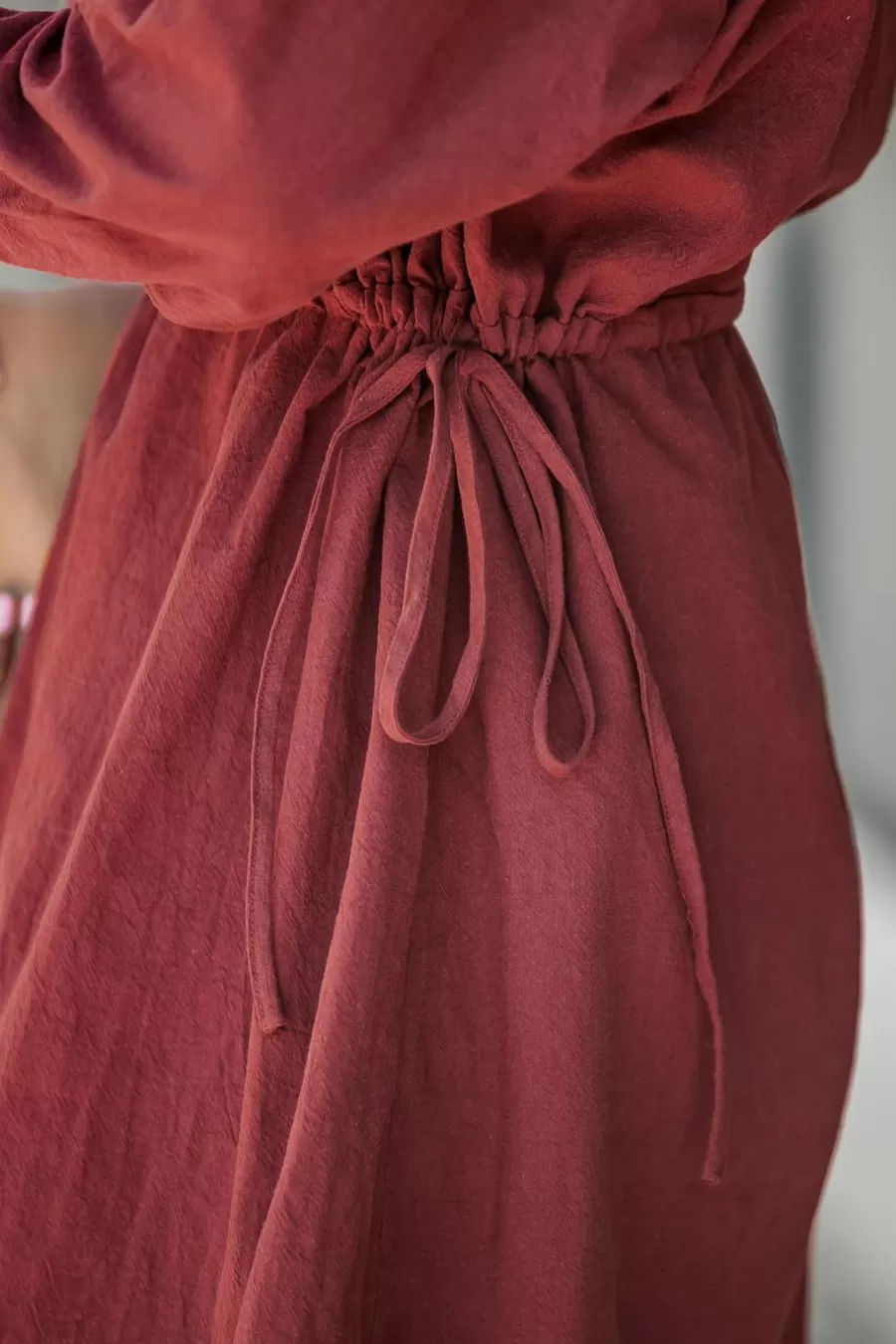 Cupshe Robe Courte*Robe Chemise Courte En Pur Coton à Boutons Sur Le Devant Bourgogne