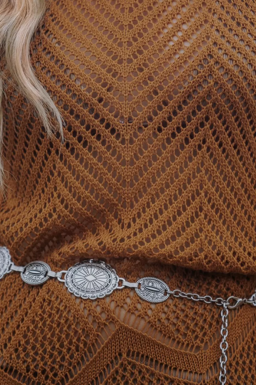 Cupshe Pulls & Gilets*Robe Cover Up En Pur Coton Sans Manches En Crochet Brun
