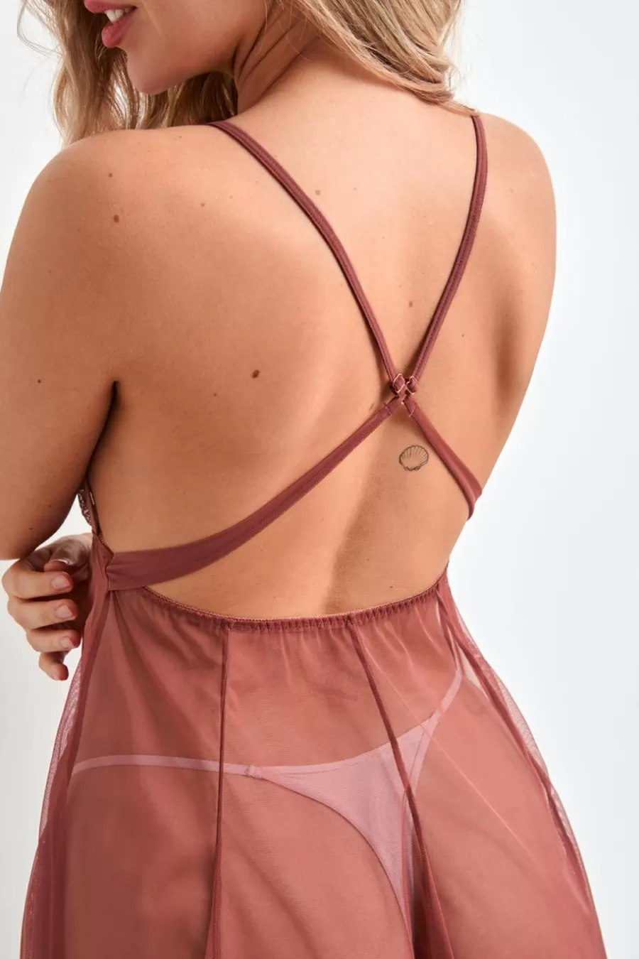 Cupshe Pyjama*Robe De Nuit En Dentelle à Col Plongeant Avec Nœud Papillon Rouge